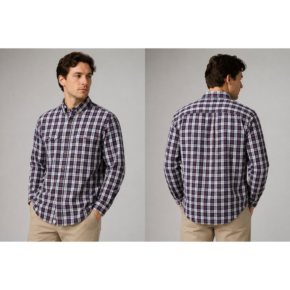 Carhartt Relaxed Fit Plaid Button Front Shirt Mens Medium M Long Sleeve Cotton